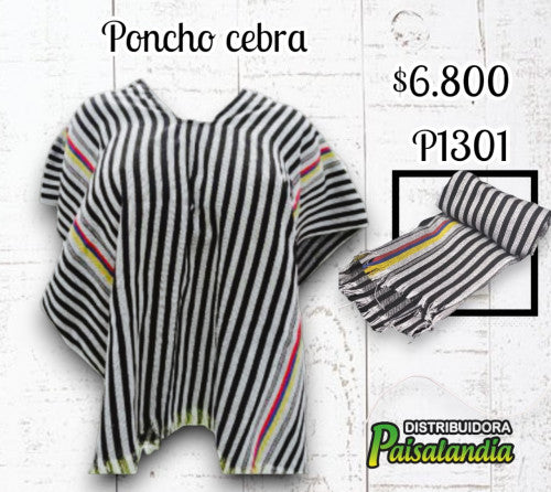 Poncho cebra