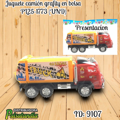 Juguete camión grafity en bolsa PL25-1773 (UND)