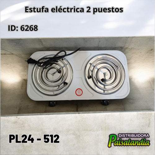 Estufa Eléctrica 2 puestos PL-512 (UND)