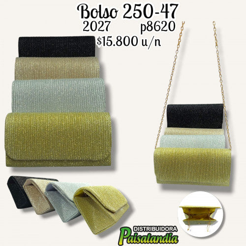 Bolso manos libres dama colores surtidos 250-47 (UND)
