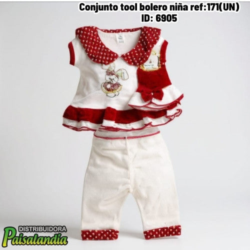 Conjunto tool bolero niña ref:171(UN)