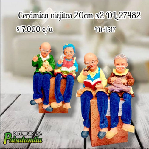 Cerámica viejitos lectores DL-27482 (UND)