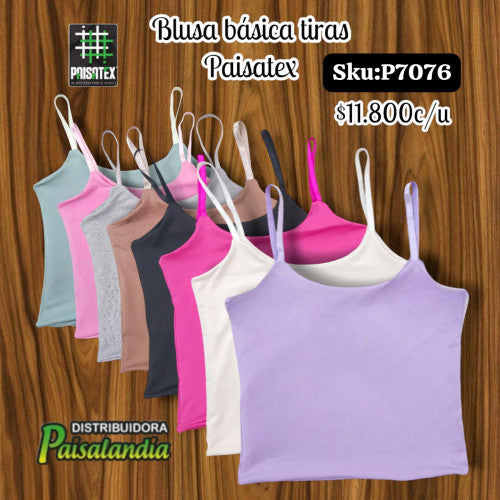 Blusa basica tiras paisatex