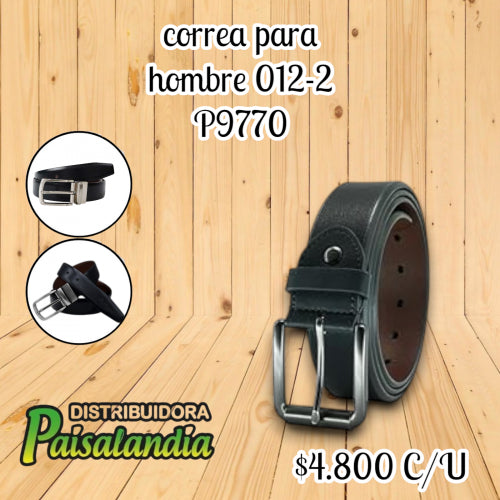 Correa para hombre cuero colores surtidos 012-2 (UND)