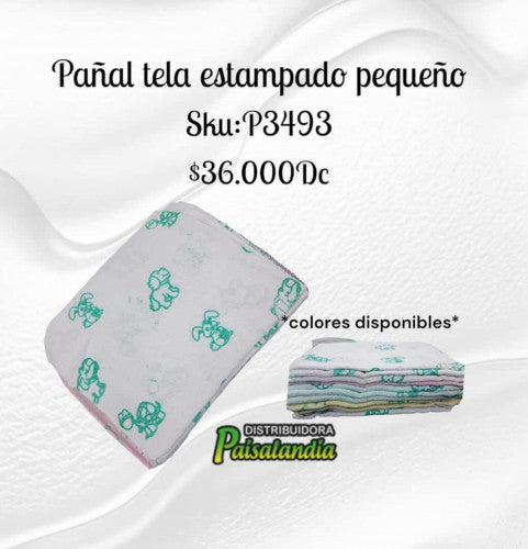 Pañal de tela estampado pequeño