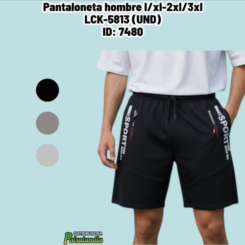 Pantaloneta hombre l/xl-2xl/3xl LCK-5813 (UND)