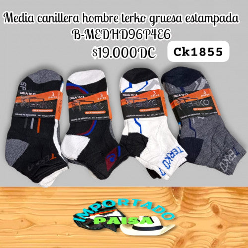 Media canillera hombre Terko gruesa B-MEDHD96P4E6