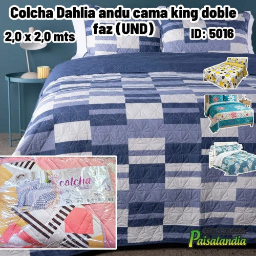 Colcha Dahlia andu cama king doble faz (UND)