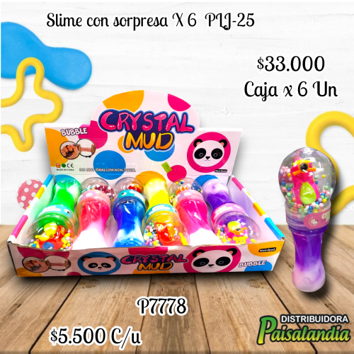 Slime con sorpresa PLJ-25(CAJA x6 UND)