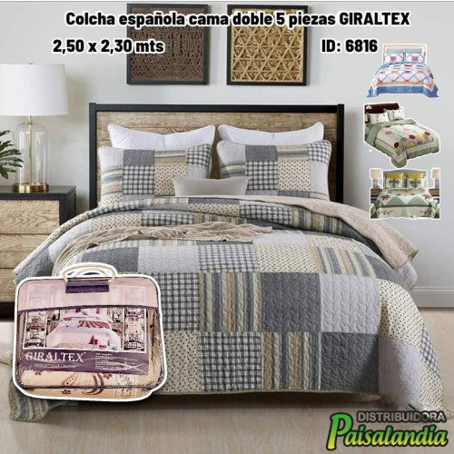 Colcha española cama doble 5 piezas GIRALTEX