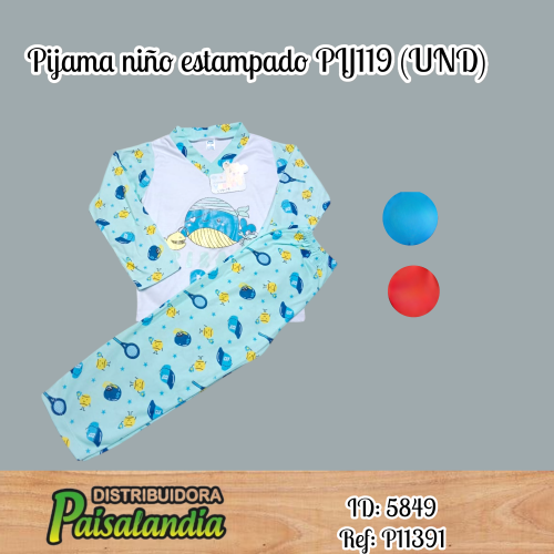 Pijama niño estampado PIJ119 (UND)
