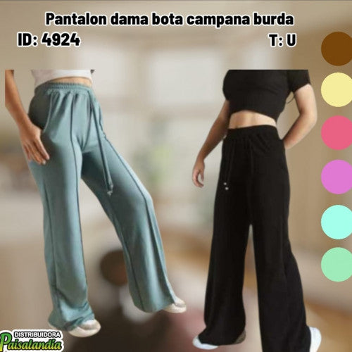 Pantalon dama bota campana burda (UND)