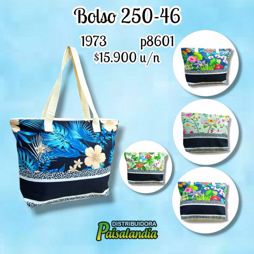 Bolso viajero dama estampados surtidos 250-46 (UND)