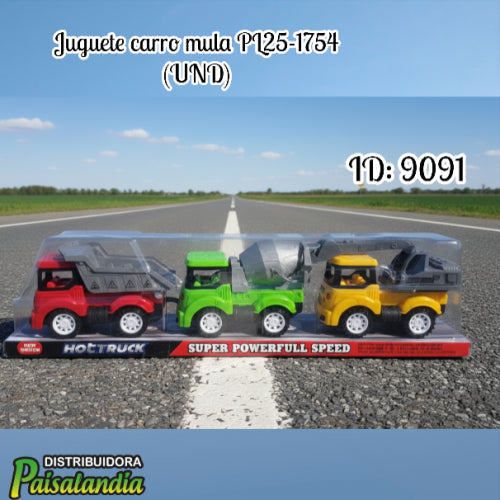Juguete carro mula PL25-1754 (UND)
