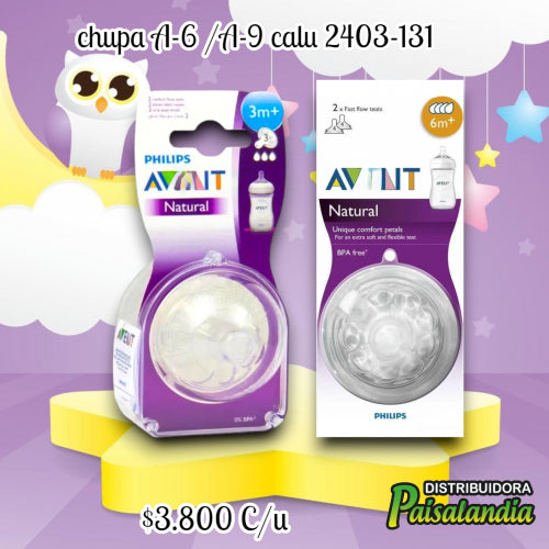 Chupa bebé en caja natural A-6 A-9 calu 2403-131 (UND)