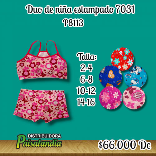 Duo de niña estampado 7031 (DC)