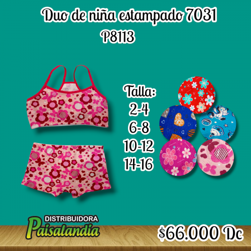 Duo de niña estampado 7031