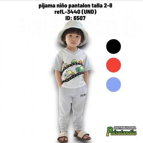 pijama niño pantalon talla 2-8 refL-3440 (UND)