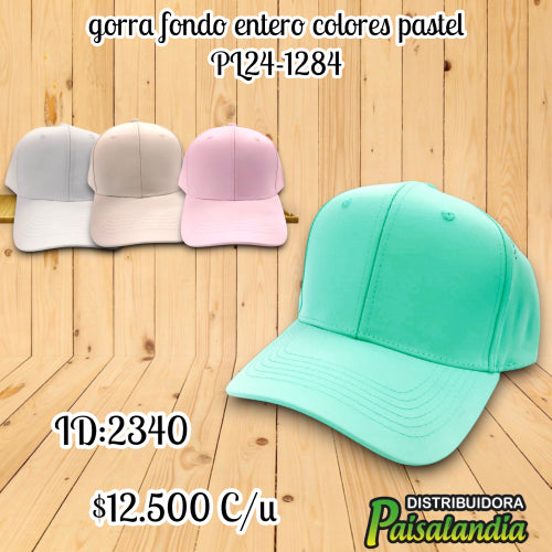 Gorra fondo entero colores pastel (UND)