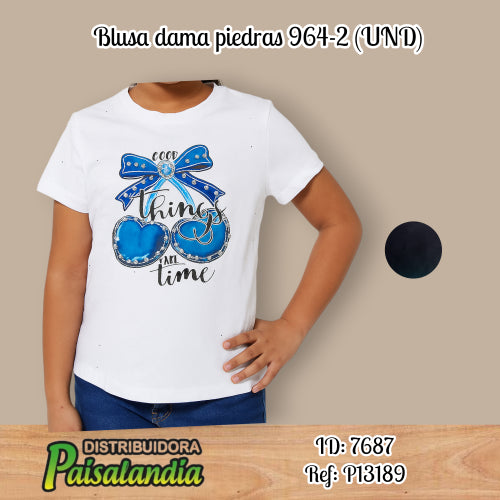Blusa dama piedras 964-2 (UND)