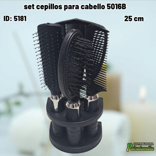 set cepillos para cabello 5016B (UND)