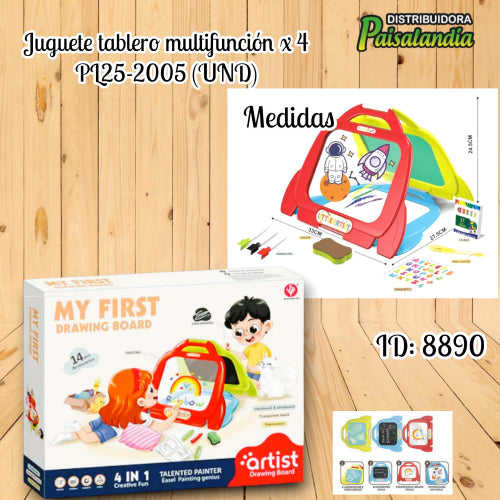Juguete tablero multifunción x 3 PL25-2005 (UND)