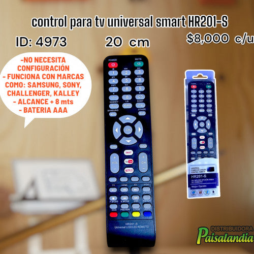 control para tv universal smart HR201-S (UND)