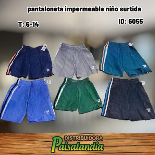 pantaloneta impermeable niño surtida (DC)