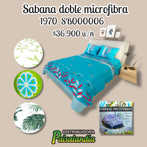 Sábana doble microfibra estampados surtidos (UND)