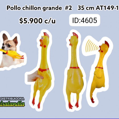 Juguete pollo chillón grande #2 AT149-1 (UND)