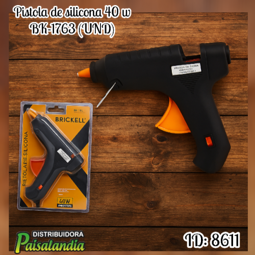 Pistola de silicona 40 w BK-1763 (UND)