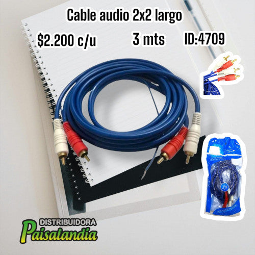 Cable audio 2x2 largo (UND)