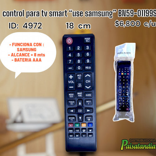 control para tv smart ?use samsung? BN59-01199S (UND)
