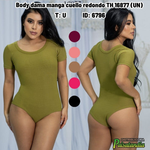 Body dama manga cuello redondo TH 16877 (UN)