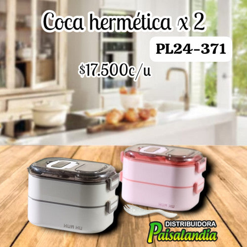 Coca hermetica X 2 con agarradera HUA HU PL24-371