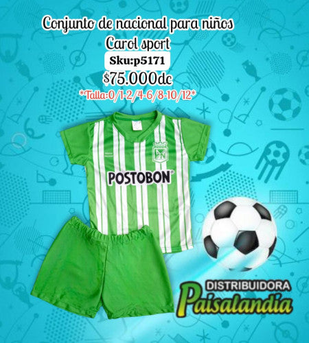 Conjunto niño del nacional carol sport