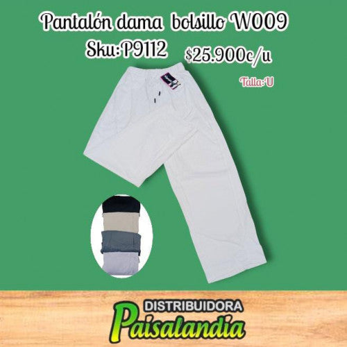 Pantalon dama bolsillos w009 (UND)