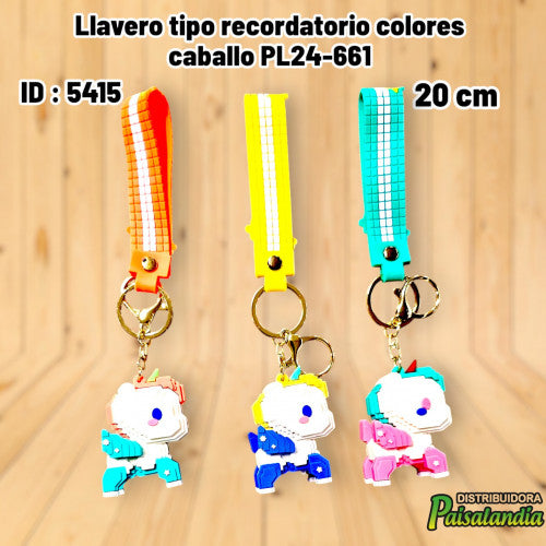 Llavero tipo recordatorio colores caballo PL24-661 (UND)