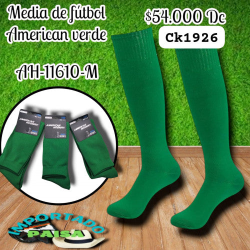 Media futbol American Verde AH-11610-M