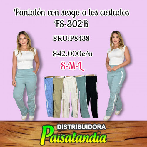 Pantalon con sesgo a los costados FS-302B