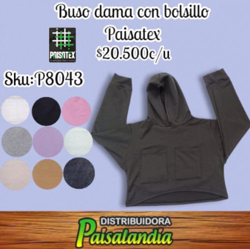 Buso dama con bolsillo paisatex