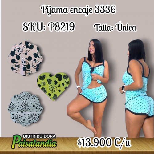 Pijama encaje 3336 (UND)