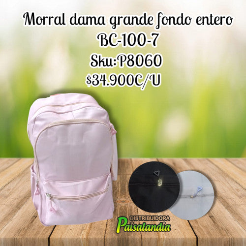 Morral dama grande fondo entero colores surtidos BC100-7 (UND)