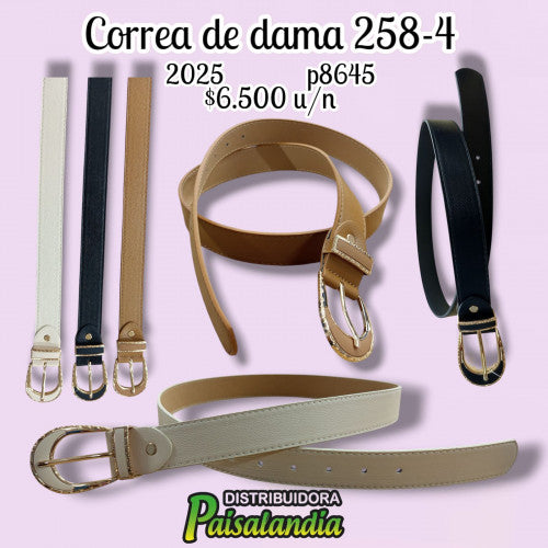 Correa de dama colores surtidos 258-4 (UND)