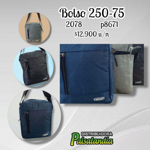 Bolso de mano hombre colores surtidos 250-75 (UND)