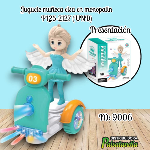Juguete muñeca elsa en monopatin PL25-2127 (UND)