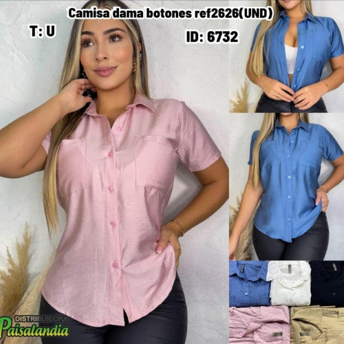 Camisa dama botones ref2626(UND)