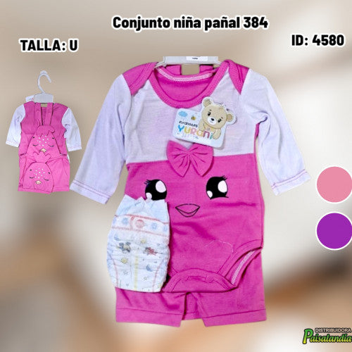 Conjunto niña pañal 384 (UND)