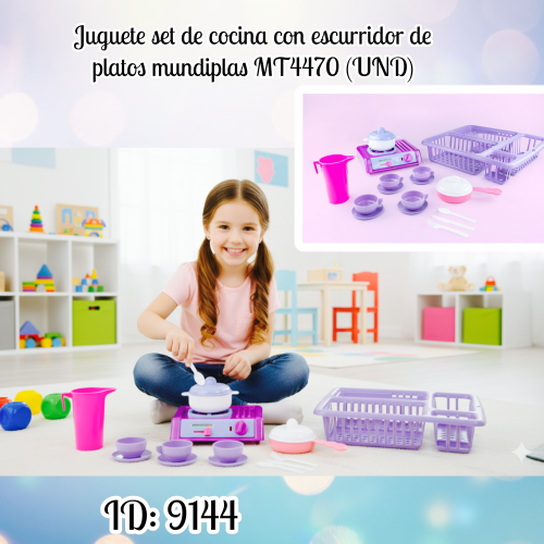 Juguete set de cocina con escurridor de platos mundiplas MT4470 (UND)
