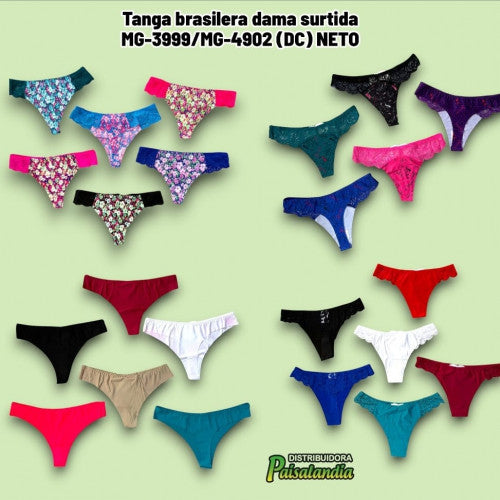 Tanga brasilera dama surtida MG-3999/MG-4902 (DC)